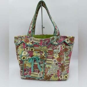 Nanette Lepore Tote Floral Monkeys with Bow Pocket